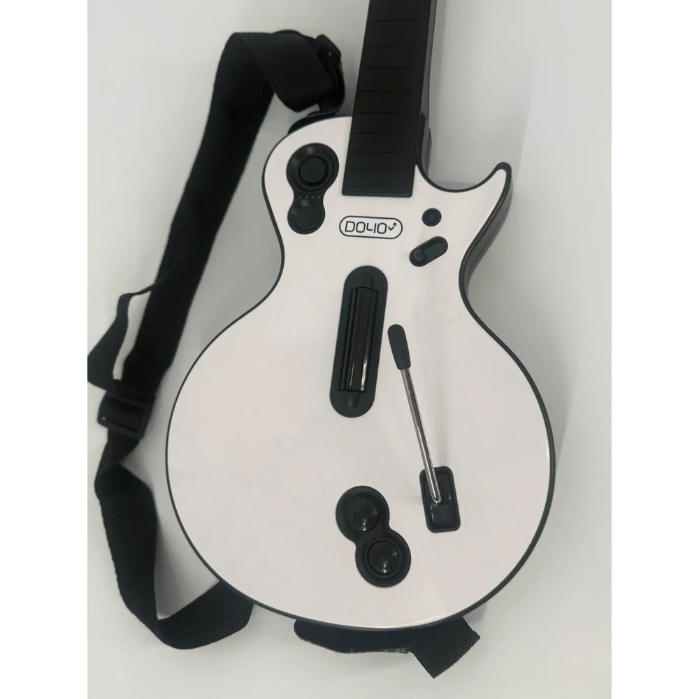 DOYO Wireless Guitar Controller‎ for PS3 Guitar Hero White (No Dongle) Tested